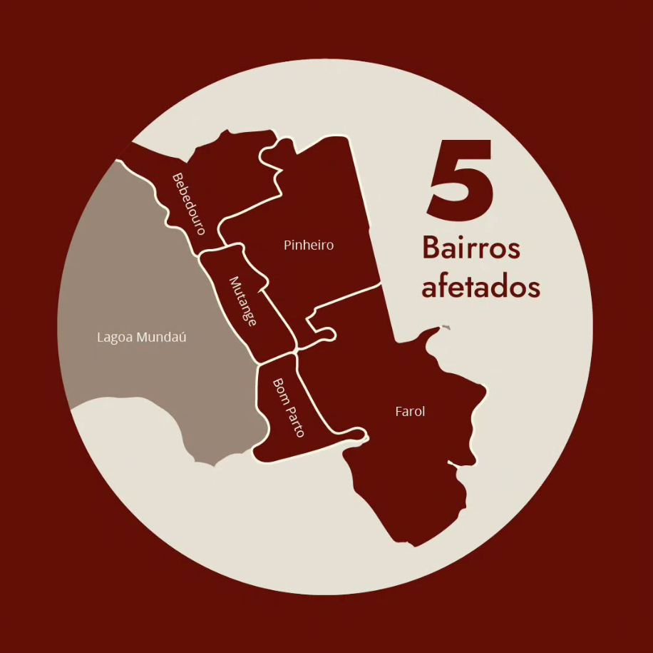 bairros afetados